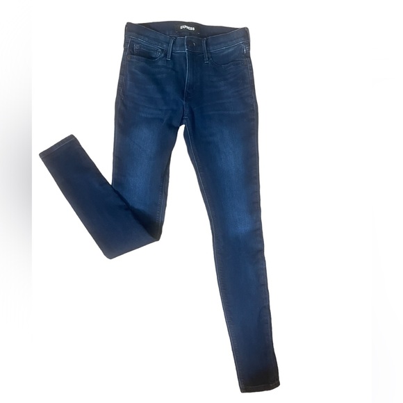 Express Leggings Jeans Stretch Long Length Mid Rise Super Soft - Picture 2 of 9